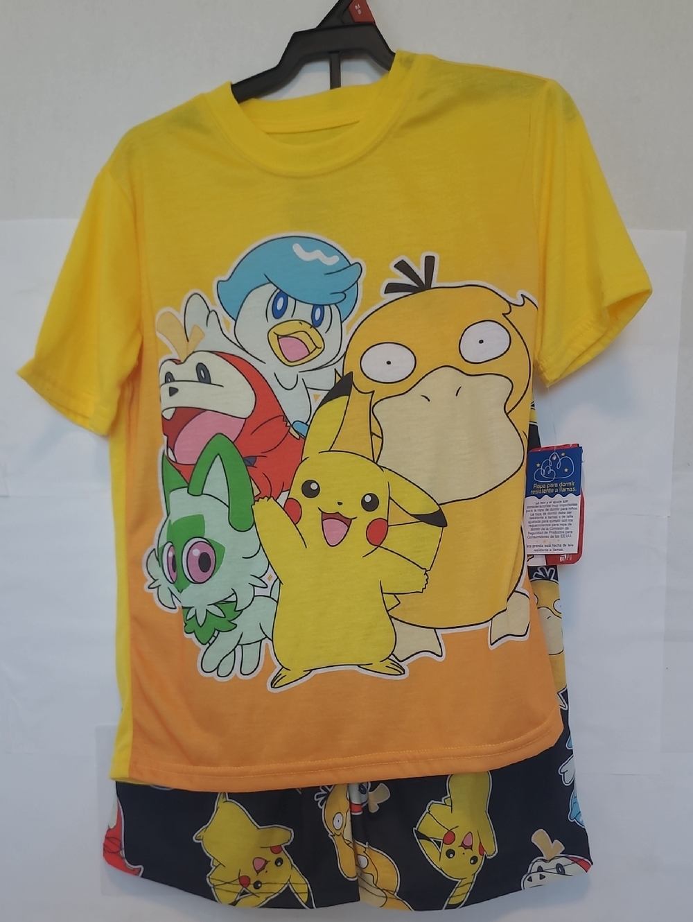 Yellow Pikachu Graphic Kids T-Shirt